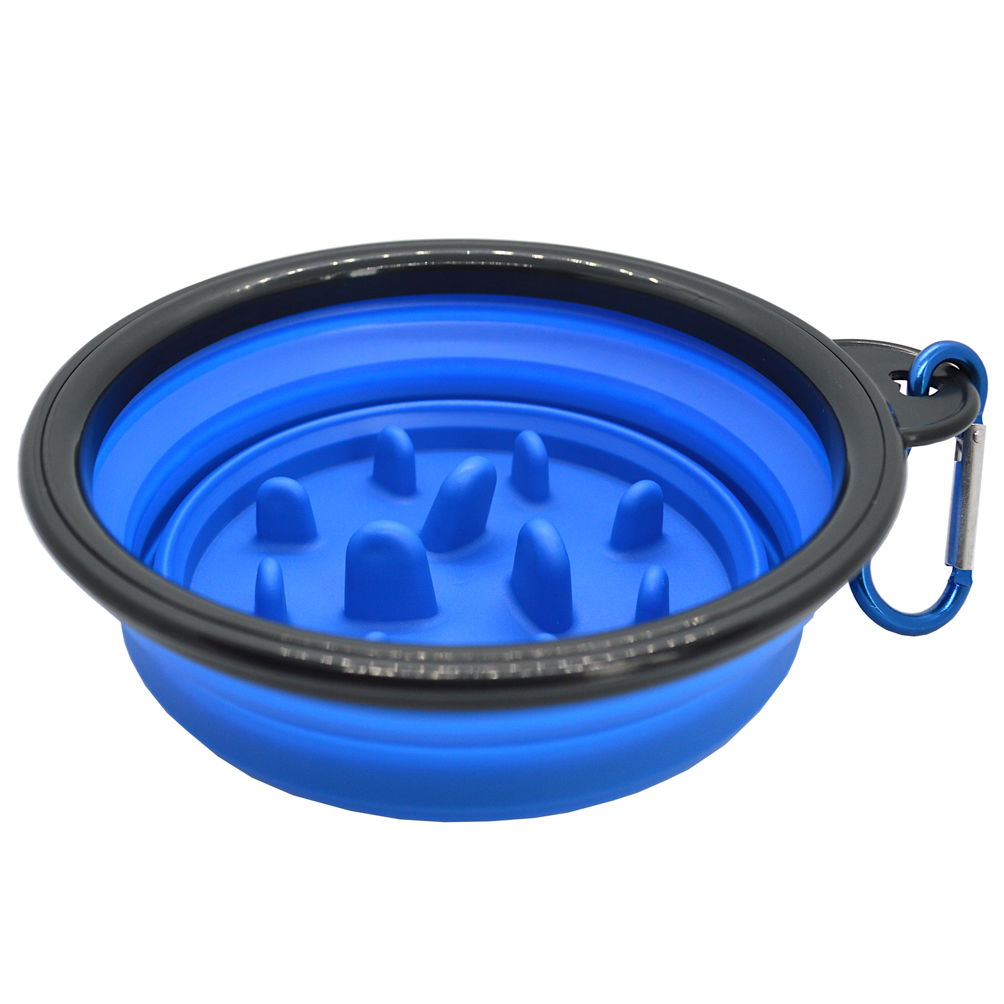 Doggy Direct Collapsible Slow Feeding Dog Bowl - Blue