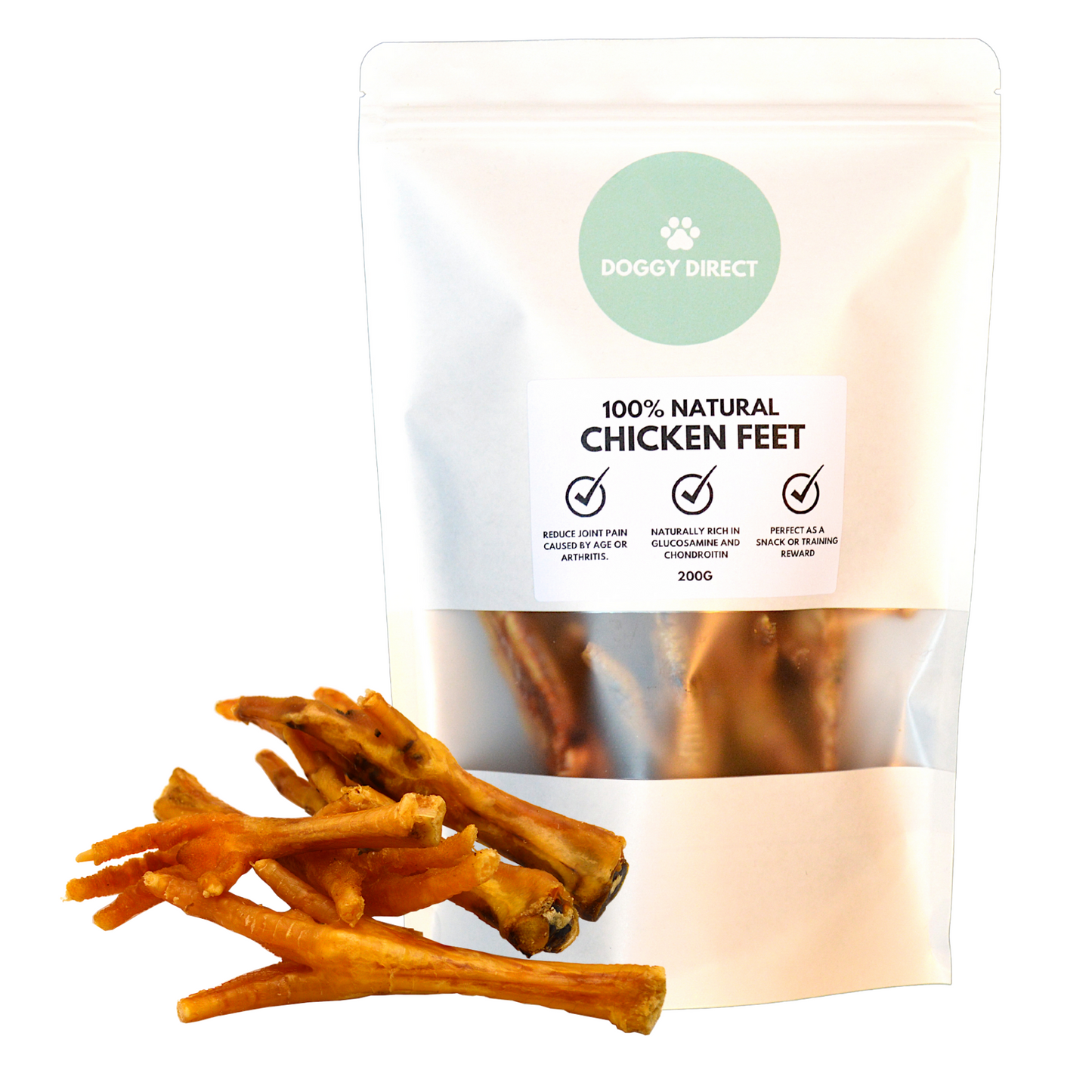 Doggy Direct Natural Chicken Feet for Dogs
