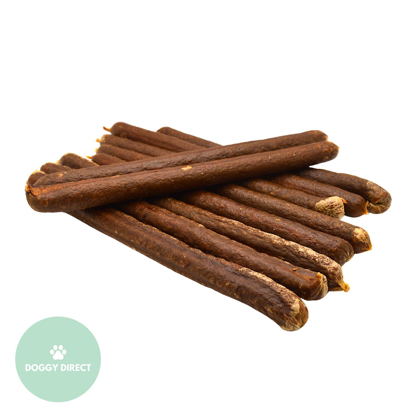 Doggy Direct Natural Venison Sticks - Gourmet Meat Sausage Treats for Dogs - 10, 20 & 30 PACKS