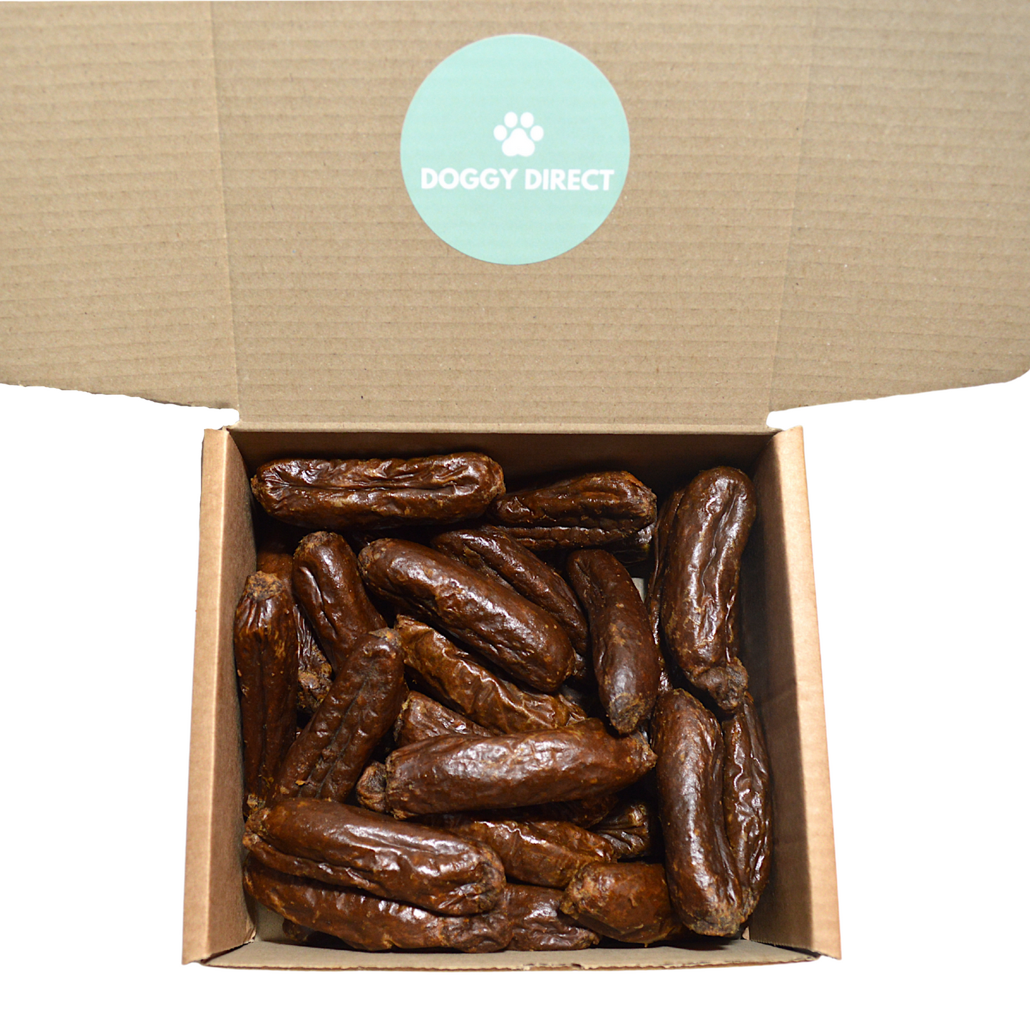 Doggy Direct Gourmet Beef & Garlic Sausages - Natural Treats for Dogs - 500g & 1kg Boxes
